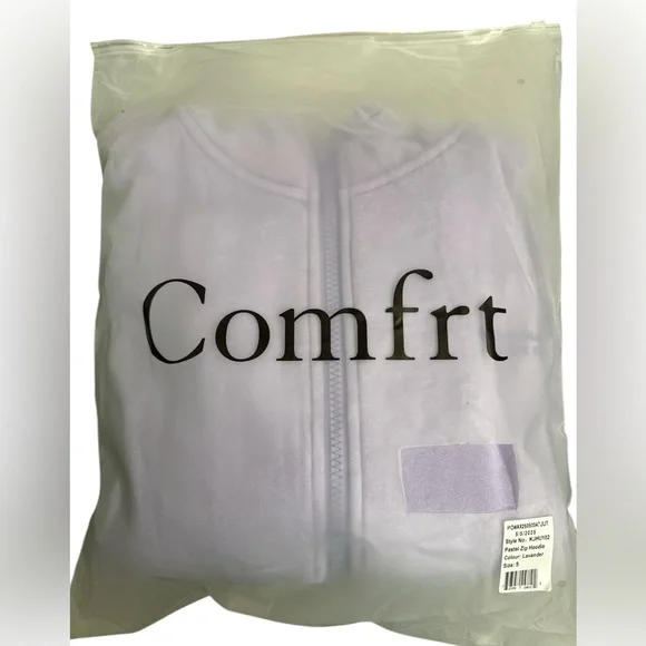 NWT COMFRT Pastel Zip Hoodie- Unisex Size Small - Picture 6 of 8